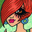 Cinnamon Girl burlesque cartoon pin-up Cinnamon Girl - created by LaLaVox