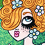 Fleur doo-bee-doo Lee burlesque cartoon pin-up Fleur doo-bee-doo Lee - created by LaLaVox