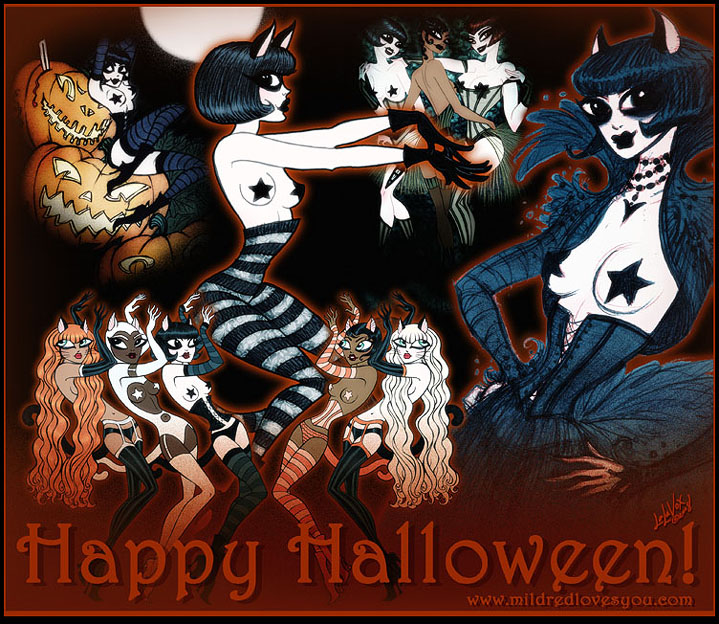MildredLovesYou.com cartoon pin-ups by LaLaVox.