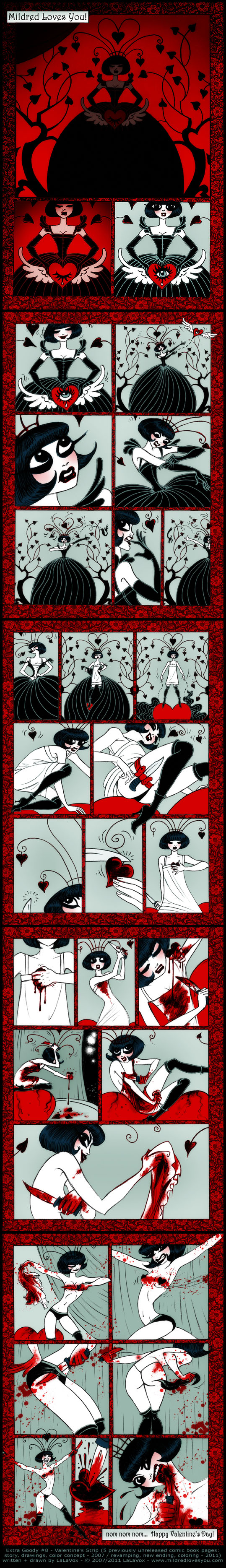 Extra Goody #8 - Valentine's Day Greetings - unreleased comic book pages from 2007 revamped for 2011 - MildredLovesYou.com © LaLaVox 2011.